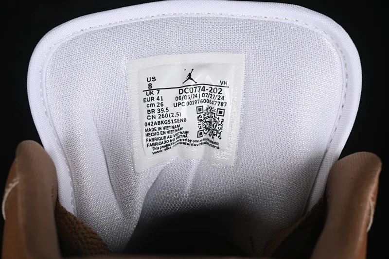 All categories Air Jordan Jordan series basketball shoes Air Jordan 1 Low Air Jordan 1 Low AJ1 Joe 1 white brown low-top cultural casual sneakers DC0774-202